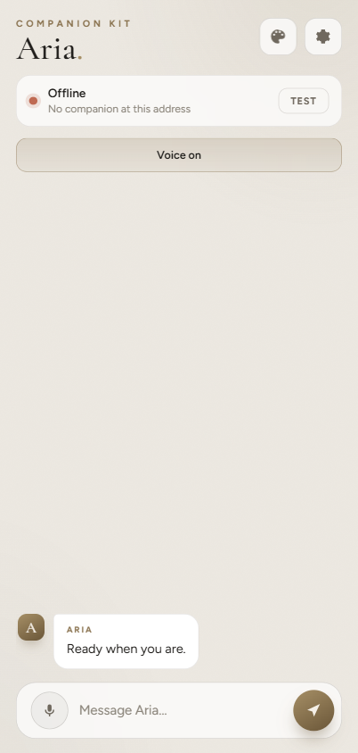 Companion app, Stone light theme